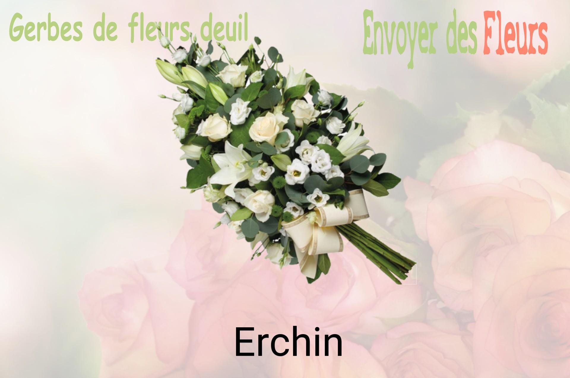 Gerbe de fleurs de deuil livrée à Erchin